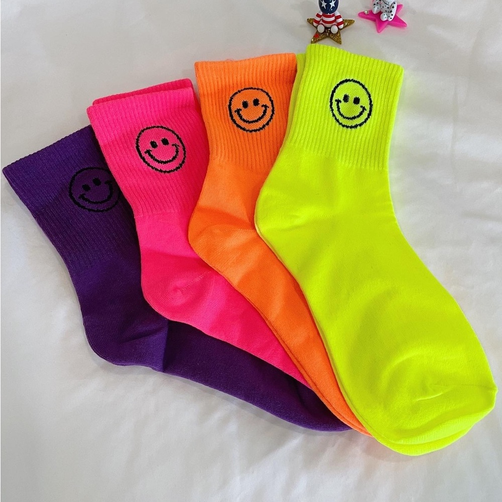 Smiley Neon Socks